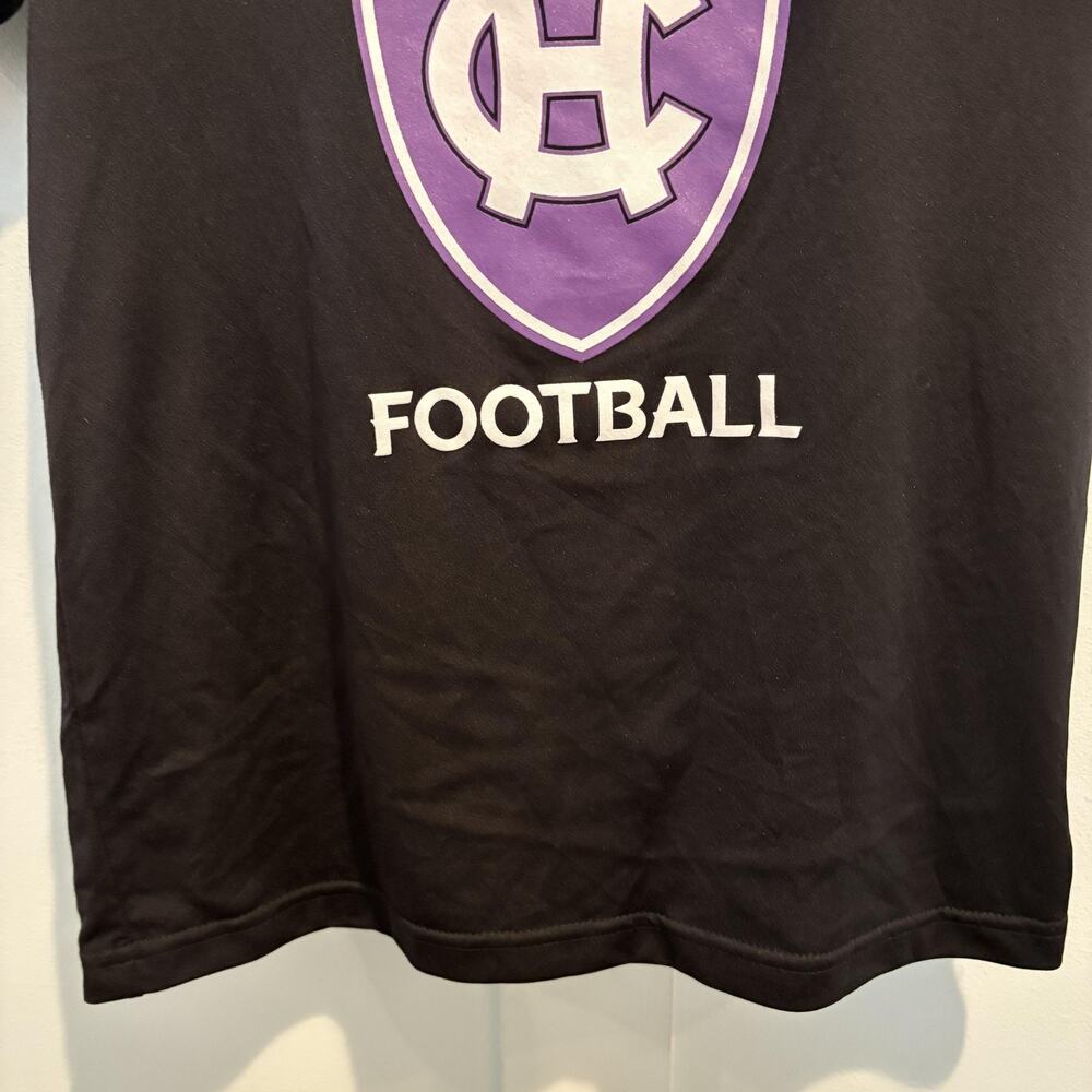 Holy Cross Crusaders Shirt Mens Small Black‎ NCAA Football Adidas Aeroready Tee - Picture 4 of 9